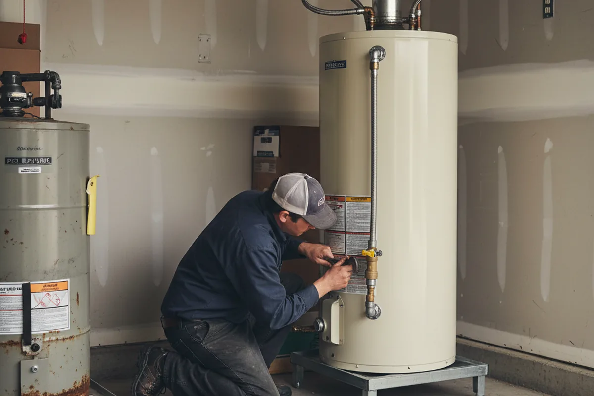 Water heater and shutoff valve replacement in Mc Indoe Falls